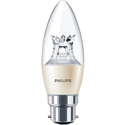 Afbeelding van Philips Master LED lamp 6 W, kaars (40 W), dimbaar, met B22 bajonetvoet, New Single,