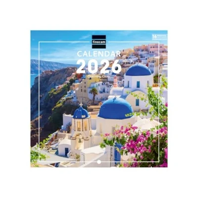 Afbeelding van Finocam Wall Calendar 2026 18x18 cm Month to View January December + Sep. Dec. 2025 (4 months) reduced Images Charming International