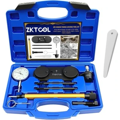 Afbeelding van ZKTOOL 8PC Motor Nokkenas Alignment Locking Timing Tool Kit voor VW Audi Skoda 1.4 1.6 FSi 1.2 TFSi OEM T10171A T10170