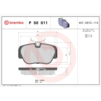 Afbeelding van Brembo Remblokset P 50 011