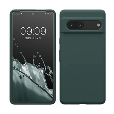 Afbeelding van kwmobile telefoonhoesje geschikt voor Google Pixel 7 Hoesje met siliconen coating Smartphone case in blauwgroen