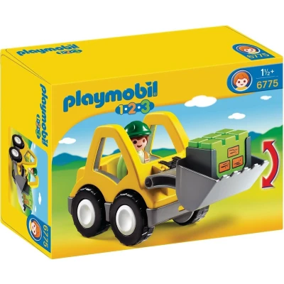 Afbeelding van Playmobil 1 2 3 Graafmachine met werkman 6775