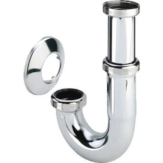 Afbeelding van Viega buissifon met rozet 1.1/4&quot; x 32 mm messing chroom