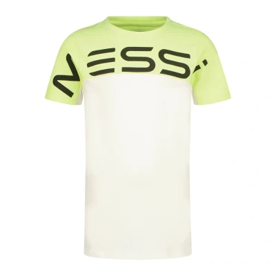 Afbeelding van Vingino T shirt Jint met logo wit/geel