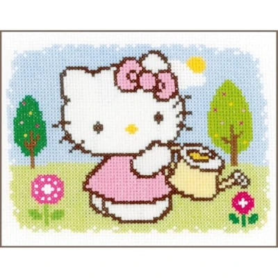 Afbeelding van Telpakket kit Hello Kitty Lente Vervaco PN 0148645