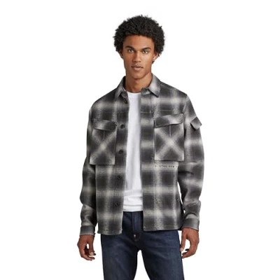 Afbeelding van G Star Raw Mysterious Overshirt Overhemden Heren Beige Maat M