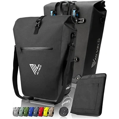 Afbeelding van Fietstas Bagagedragertas waterdicht 100% PVC vrij + laptopcompartiment slot schouderband voor drager 1 STK