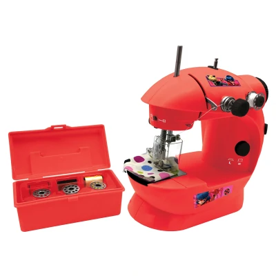 Afbeelding van Lexibook, Miraculous Ladybug Cat Noir, Naaimachine met accessoires, licht en pedaal, imitatie rollenspel speelgoed voor meisjes, mode ontwerp spel, rood, SW100MI