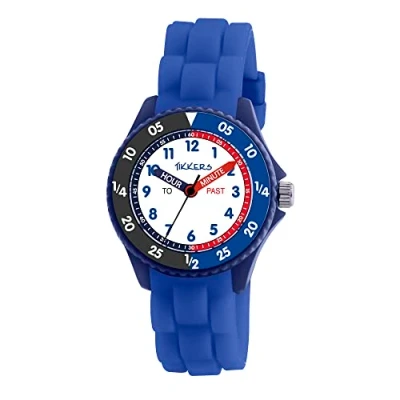 Afbeelding van Tikkers Analoge Quartz horloge voor jongens met siliconen band ATK1088, Blauw, riem