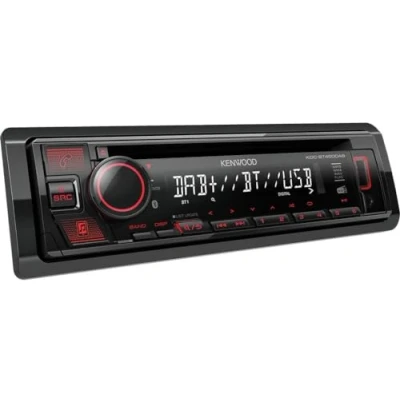 Afbeelding van Kenwood KDC BT450DAB CD autoradio met DAB+ en Bluetooth handsfree, krachtige tuner, geluidsprocessor, USB, AUX, Spotify Control, 4x50 Watt, toetsenverlichting rood)
