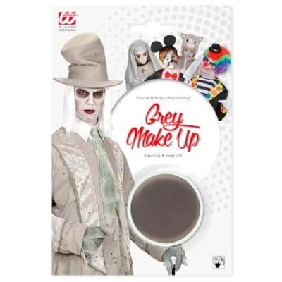 Afbeelding van Widmann 4064I Make up in een badkuip voor unisex kinderen, geesten, Magere Hein, piraten, schedels, carnaval, Halloween, 9,6 ml, grijze kleur