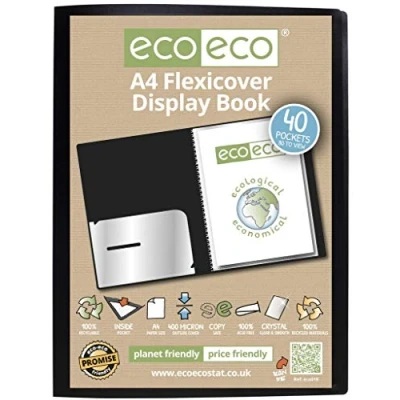 Afbeelding van eco A4 100% gerecycled 40 Pocket Flexicover Display Book