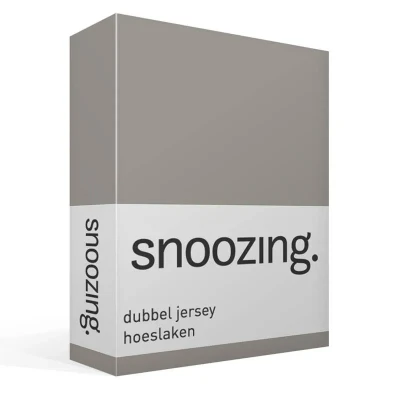 Afbeelding van Snoozing Dubbel Jersey Hoeslaken Lits jumeaux 180x200/220 cm Grijs