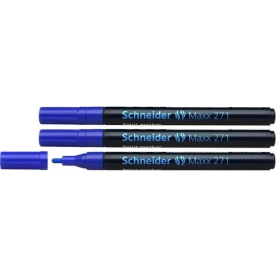 Afbeelding van Schneider lakmarker Maxx 271 1 2 mm blauw 3 stuks S 127103