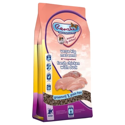 Afbeelding van Renske Kat Senior Verse Kip&amp;Eend Kattenvoer 400 g