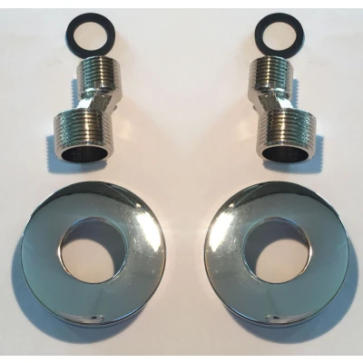 Afbeelding van Xellanz Rio set S koppelingen met rozet voor 15cm 1/2&#039;&#039;x3/4&#039;&#039; chroom