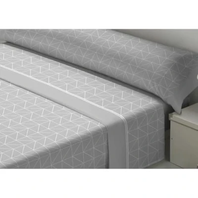 Afbeelding van Set beddengoed D&#039;Or ANKARA Grijs Bed van 105 Franela