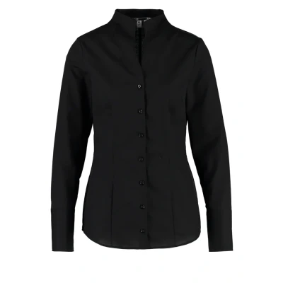 Afbeelding van Seidensticker Business Goblet Collar Regular FIT Overhemdblouse, Dames, Maat: 32, Black