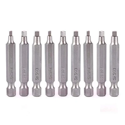 Afbeelding van Gasea 3 Sets 2 &quot;Magnetische Vierkante Hoofd Schroevendraaier Bits 1/4&quot; Hex Schacht Drive Bit Set, SQ1 SQ2 SQ3, S2 Staal