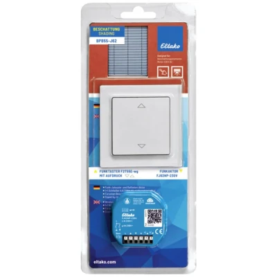 Afbeelding van Eltako BPB55 J62 Blister Pack Rolluikbesturingsset Draadloos Schaduwelement Inbouw (in muur)