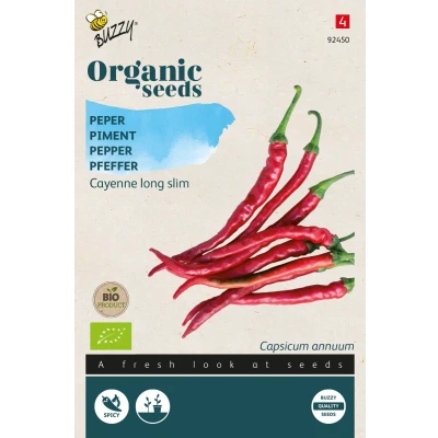 Afbeelding van Peper Cayenne long slim Buzzy Organic (BIO)