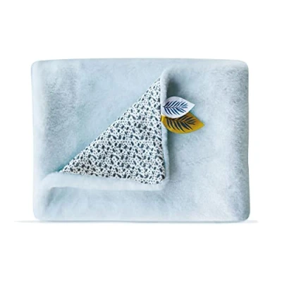 Afbeelding van Doudou et Compagnie DC3686 babydeken, zacht, 100 x 70 cm, blauw