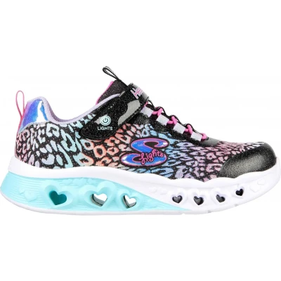 Afbeelding van Skechers Flutter Heart Lights Loves Meisjes Sneakers Zwart/Multicolour Maat 32