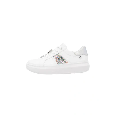 Afbeelding van Rieker Dames Low Top Sneaker W1202, lage schoenen, losse inlegzool, wit combi 83, 36 EU