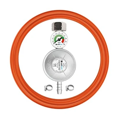 Afbeelding van Cellfast Gasregelaar met manometer, slang 2 x band KIT