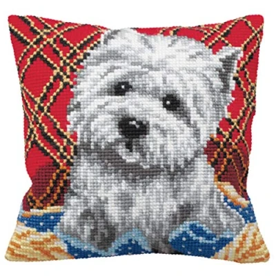 Afbeelding van Collection d&#039;Art Kruissteek kussen: Bichon
