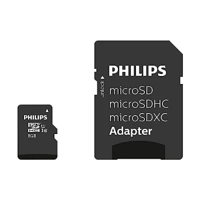Afbeelding van Philips FM08MP45B Micro SDHC kaart 8GB Class 10 UHS I inclusief SD adapter