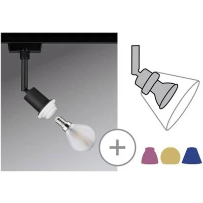Afbeelding van PAULMANN 230V railsysteem lamp URail E14 Zwart (mat)