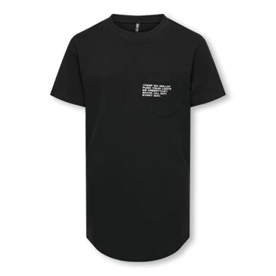 Afbeelding van KIDS ONLY Kobmarinus S/S Tee Print Box JRS Noos, zwart, 134 140