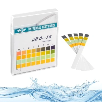Afbeelding van ECENCE 100 stuks pH teststrips, meetbereik 0 14 lakmoes indicator universeelpapier, zuurtest voor aquariums, drinkwater
