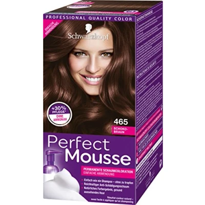 Afbeelding van Perfect Mousse Permanente schuimkleuring, 465 chocoladebruin fase 3, 3 stuks (3 x 93 ml)