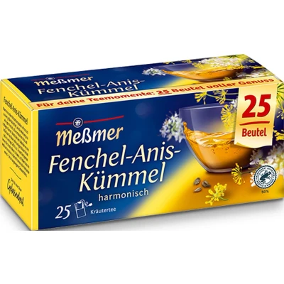 Afbeelding van Messmer Fenchei Anis Kummel 25x 2gr (12 Stuks)