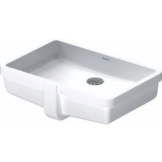 Afbeelding van Duravit Vero onderbouwwastafel voor houten console 48.5x31.5cm met overloop zonder kraanvlak wit