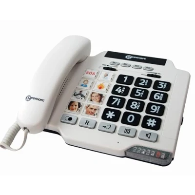 Afbeelding van Versterkte telefoon voor senioren en slechthorenden Photophone 100 (+40dB) Geemarc