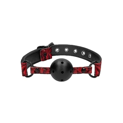 Afbeelding van Luxe Ball Gag met Gaten Rood / Zwart