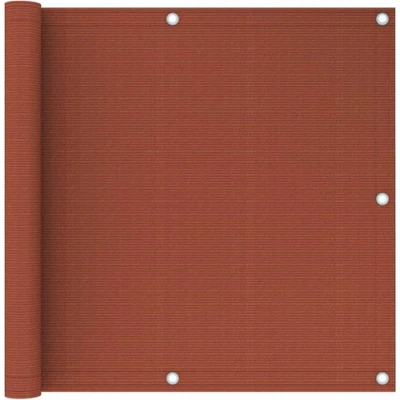 Afbeelding van vidaXL Balkonscherm 90x400 cm HDPE terracottakleurig