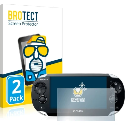 Afbeelding van BROTECT (2 Stuks) Antireflecterende Beschermfolie voor Sony Playstation PS Vita Anti Glare Screen Protector, Mat, Ontspiegelend