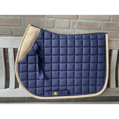 Afbeelding van MHS Zadeldek &quot;Glitter&quot; Cob VZ Navy Roségoud