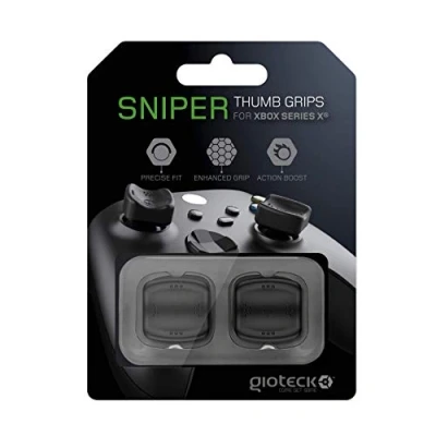 Afbeelding van Gioteck Thumb grip voor Xbox series X S Joystick, Stick in Silicone, Antislip, Bescherming controller, Zwart