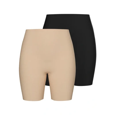 Afbeelding van Pieces Pcnamee Shorts 2PACK NOOS Legging, Dames, Maat: XS/S, Black/nude
