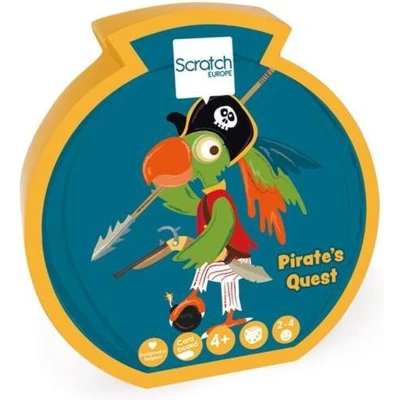 Afbeelding van Scratch Mini Game: PIRATENZOEKTOCHT, met 3 verschillende spelletjes, in vormendoos 12.5x12x3.5cm, 4+