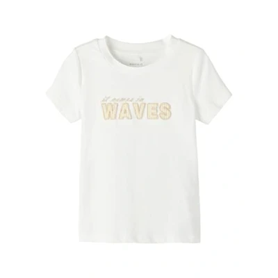 Afbeelding van Name it Tshirt print voor kinderen, Maat: 104, Bright white