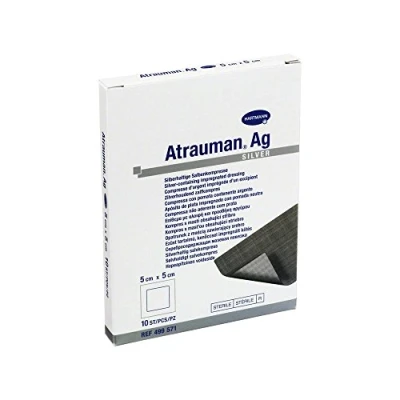 Afbeelding van Hartmann Atrauman Ag Zalfkompres Zilver 5X5, 10 Stuk