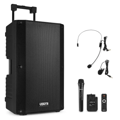 Afbeelding van Vonyx VSA700 BP portable speaker met Bluetooth en draadloze microfoon