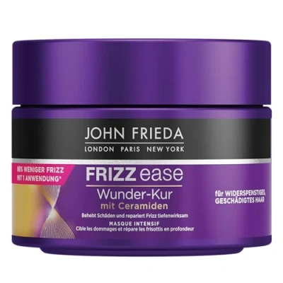 Afbeelding van John Frieda Frizz Ease Wonderkuur Diepe effectieve haarbehandeling Inhoud: 250ml Voor weerbarstig haar intensieve reparatie en versterking