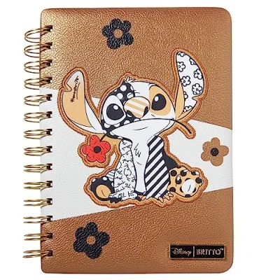 Afbeelding van Disney Britto Collection Stitch lederen notitieboek
